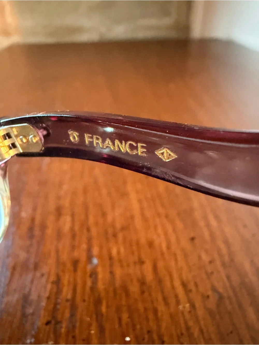 Vintage 70s Halston France Ombre Gradient Oversized Sunglasses & Squeeze Case